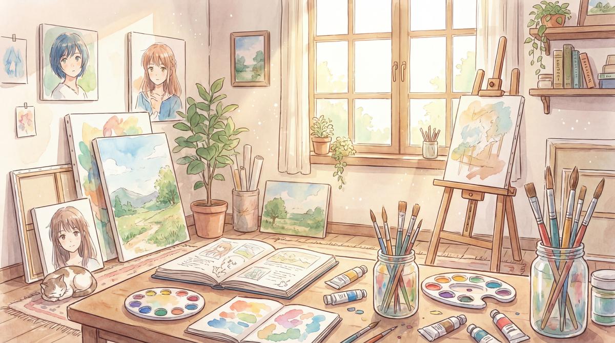 抖阴动漫-画室日记动漫绘画教程